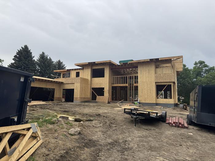 Home at framing stage