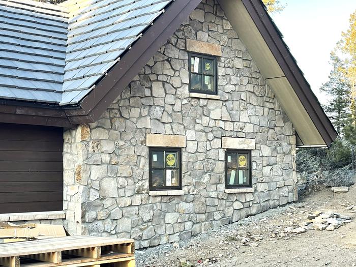 Hand-set stone exterior